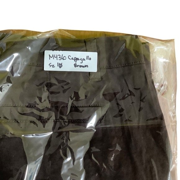 Cappagallo Lydia Slim Trousers Sz 10 Brown - Picture 10 of 10